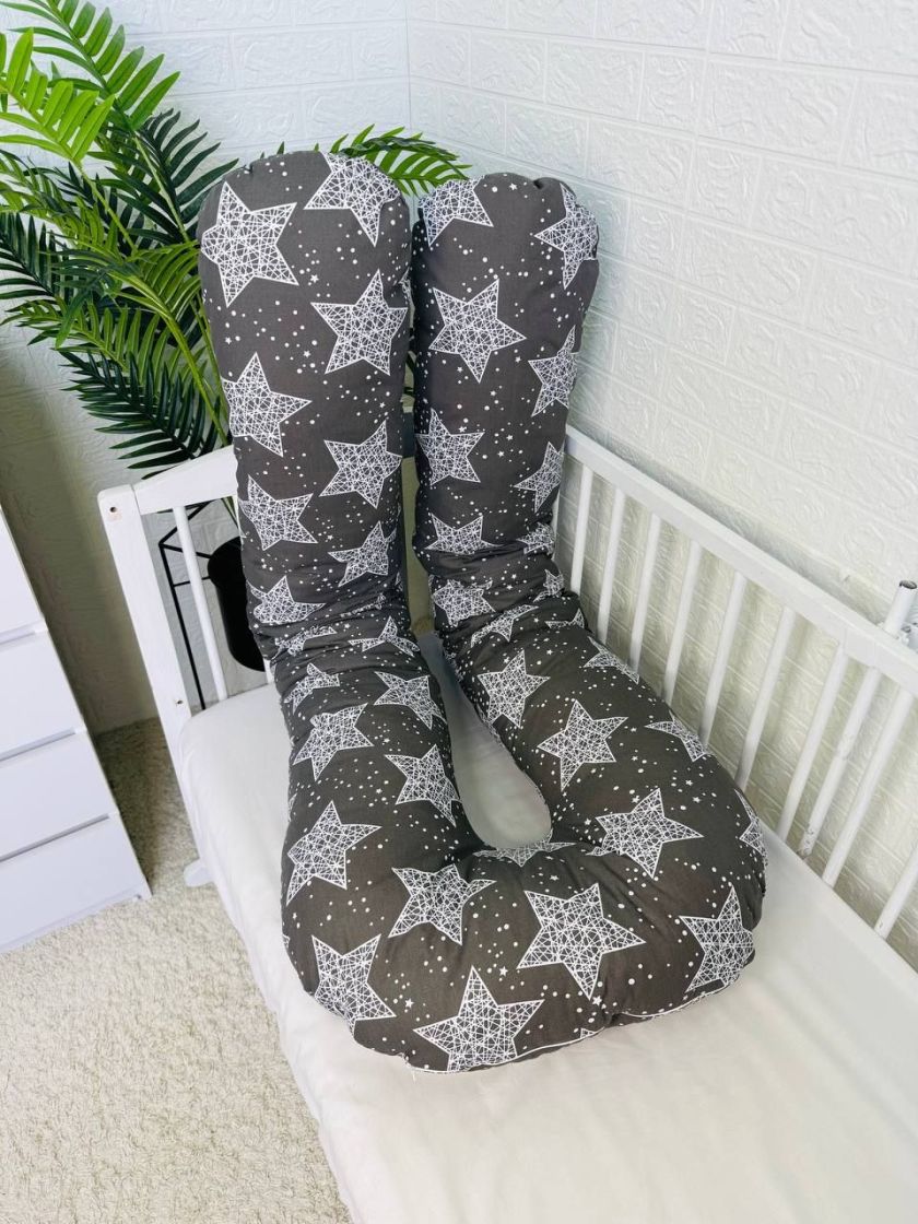 ❤ Подушка для вагітних. Принт - Зірки великі на графітному (#602690) ✓ Anna Konvert