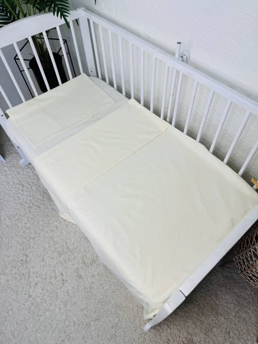 ❤ Змінна дитяча постіль, розмір підковдри 140 см на 110 см. Принт - Айворі однотон (#29008254) ✓ Anna Konvert