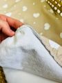 ❤ Простирадло непромакаюче у візочок. Принт - Сердечки білі великі на бежевому. Розмір - 80х40 см (#36508247) ✓ Anna Konvert
