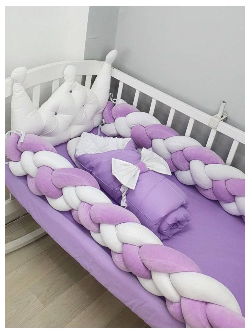 ❤ Набір у ліжко 2 корони 2 коси. Колір - Фіолетовий (#24860304) ✓ Anna Konvert