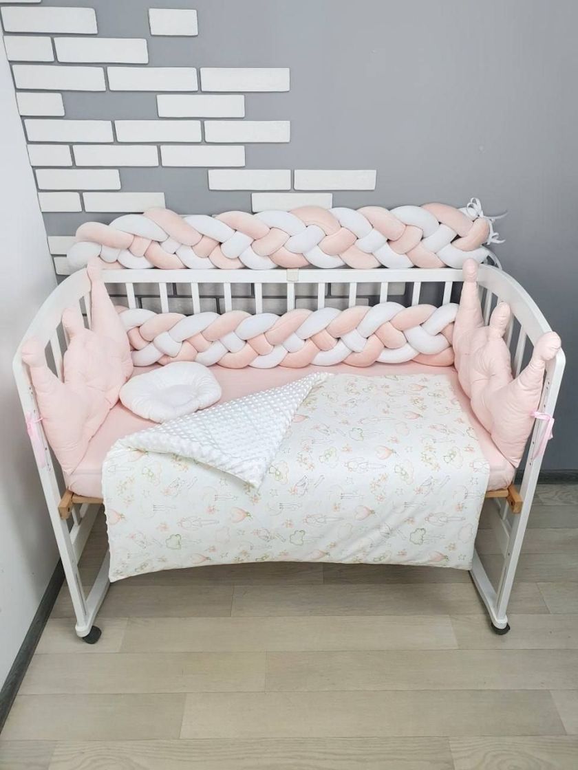 ❤ Набір у ліжко 2 корони 2 коси. Колір - Персиковий (#10593873) ✓ Anna Konvert