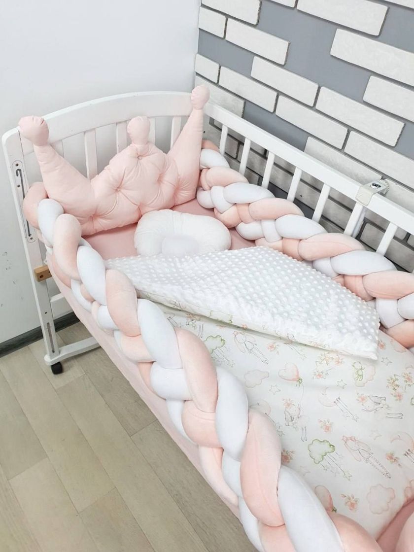 ❤ Набір у ліжко 2 корони 2 коси. Колір - Персиковий (#10593873) ✓ Anna Konvert