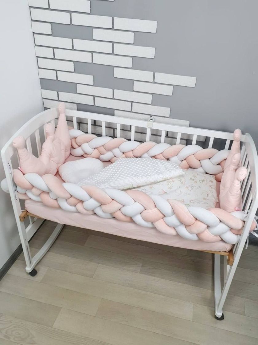 ❤ Набір у ліжко 2 корони 2 коси. Колір - Персиковий (#10593873) ✓ Anna Konvert