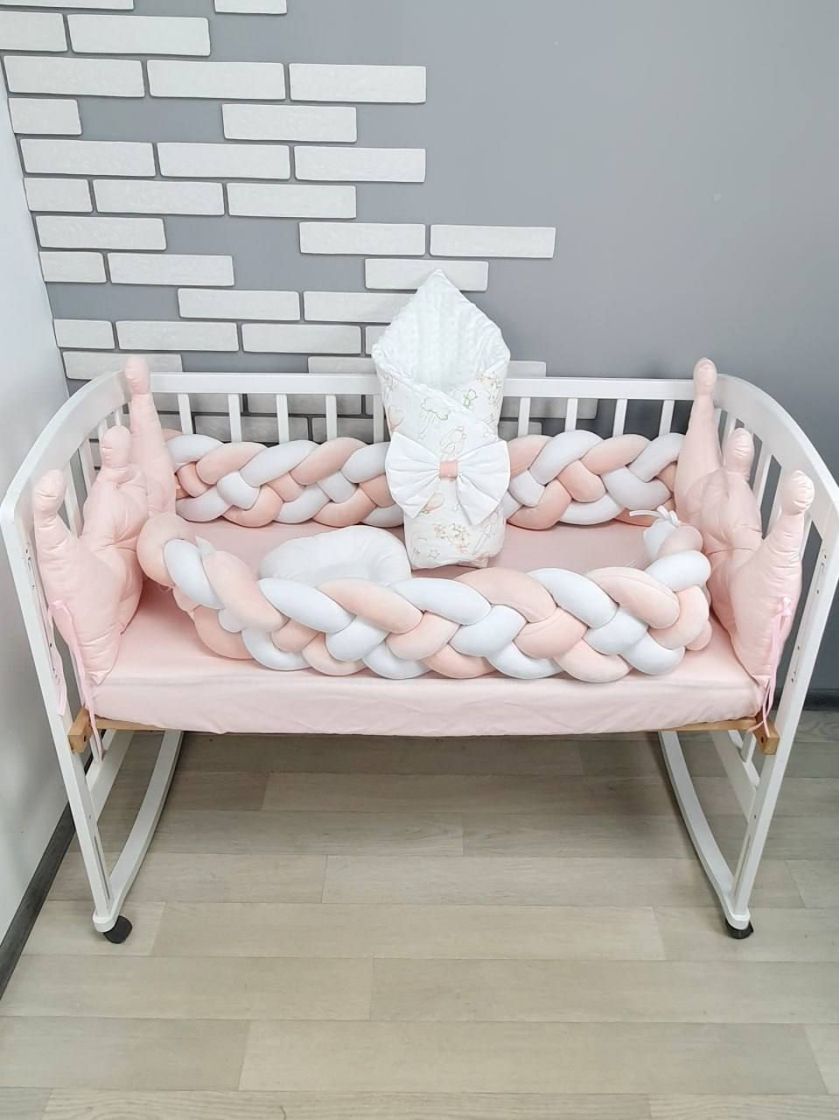 ❤ Набір у ліжко 2 корони 2 коси. Колір - Персиковий (#10593873) ✓ Anna Konvert