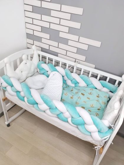 ❤ Набір у ліжко 2 корони 2 коси. Колір - М'ятний (#58614670) ✓ Anna Konvert 2