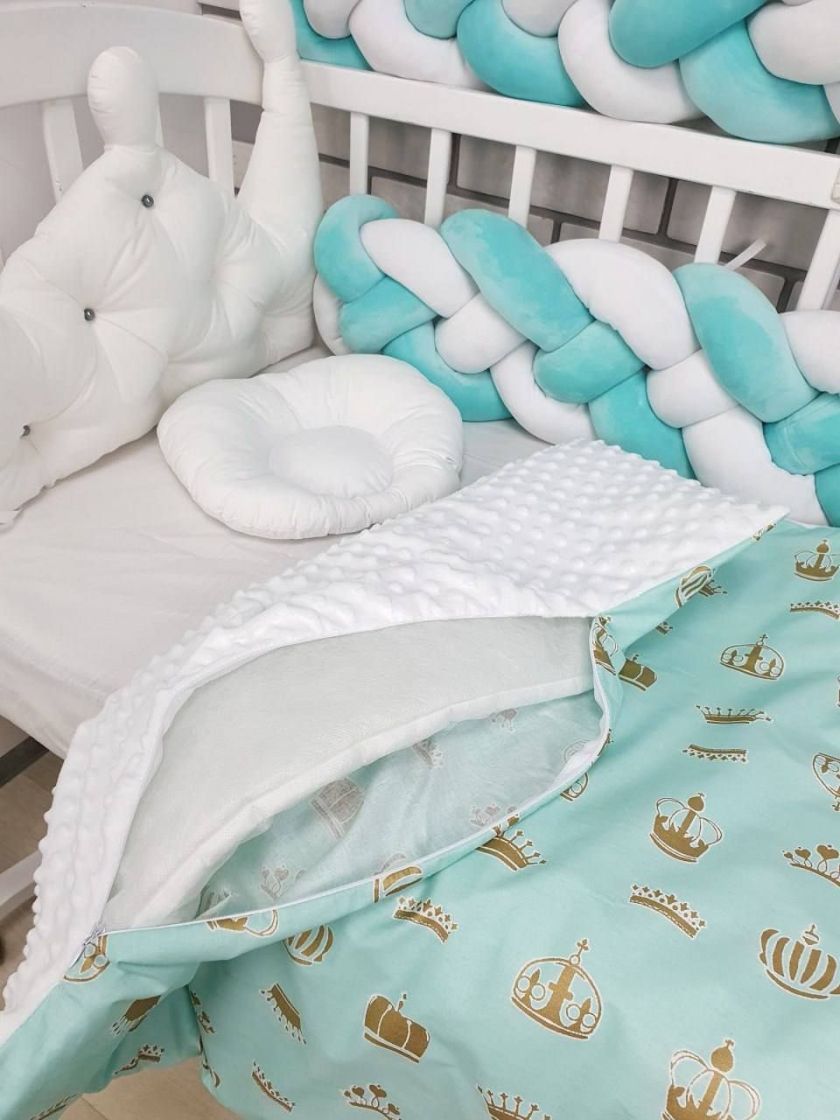 ❤ Набір у ліжко 2 корони 2 коси. Колір - М'ятний (#58614670) ✓ Anna Konvert