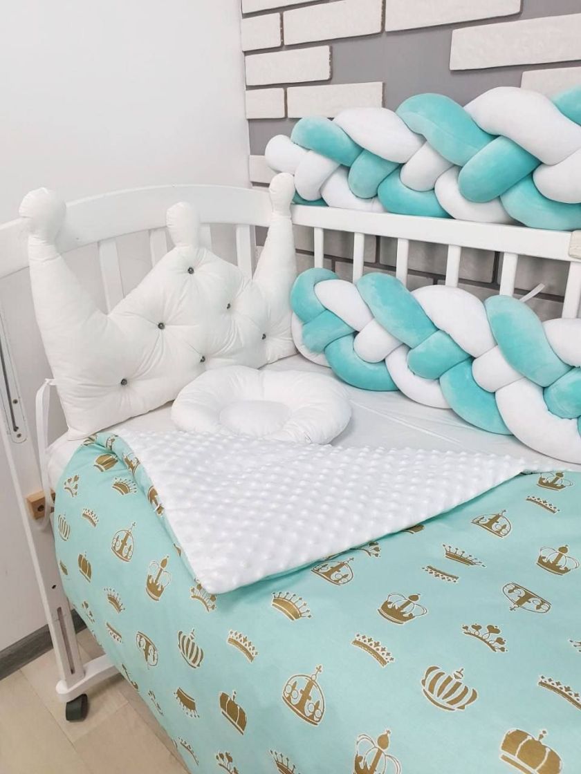 ❤ Набір у ліжко 2 корони 2 коси. Колір - М'ятний (#58614670) ✓ Anna Konvert