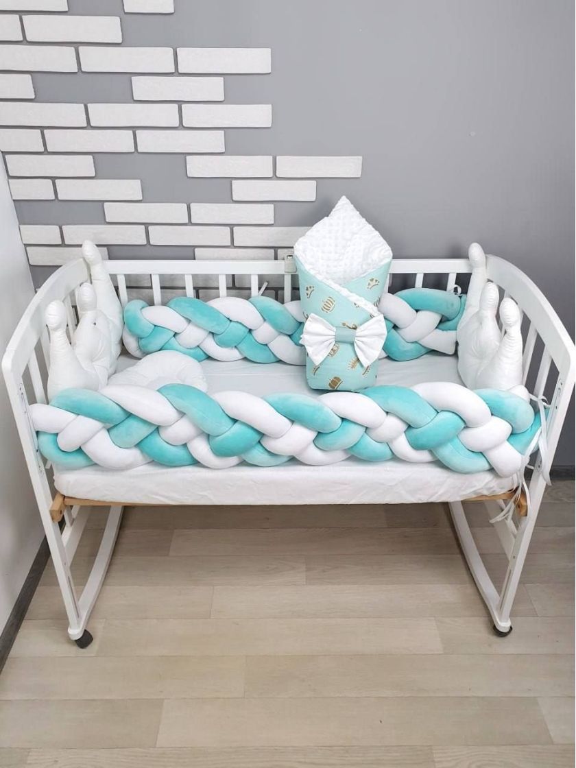 ❤ Набір у ліжко 2 корони 2 коси. Колір - М'ятний (#58614670) ✓ Anna Konvert