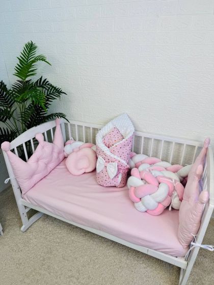 ❤ Набір у ліжко 2 корони 2 коси. Колір - Рожевий (#31171677) ✓ Anna Konvert 2