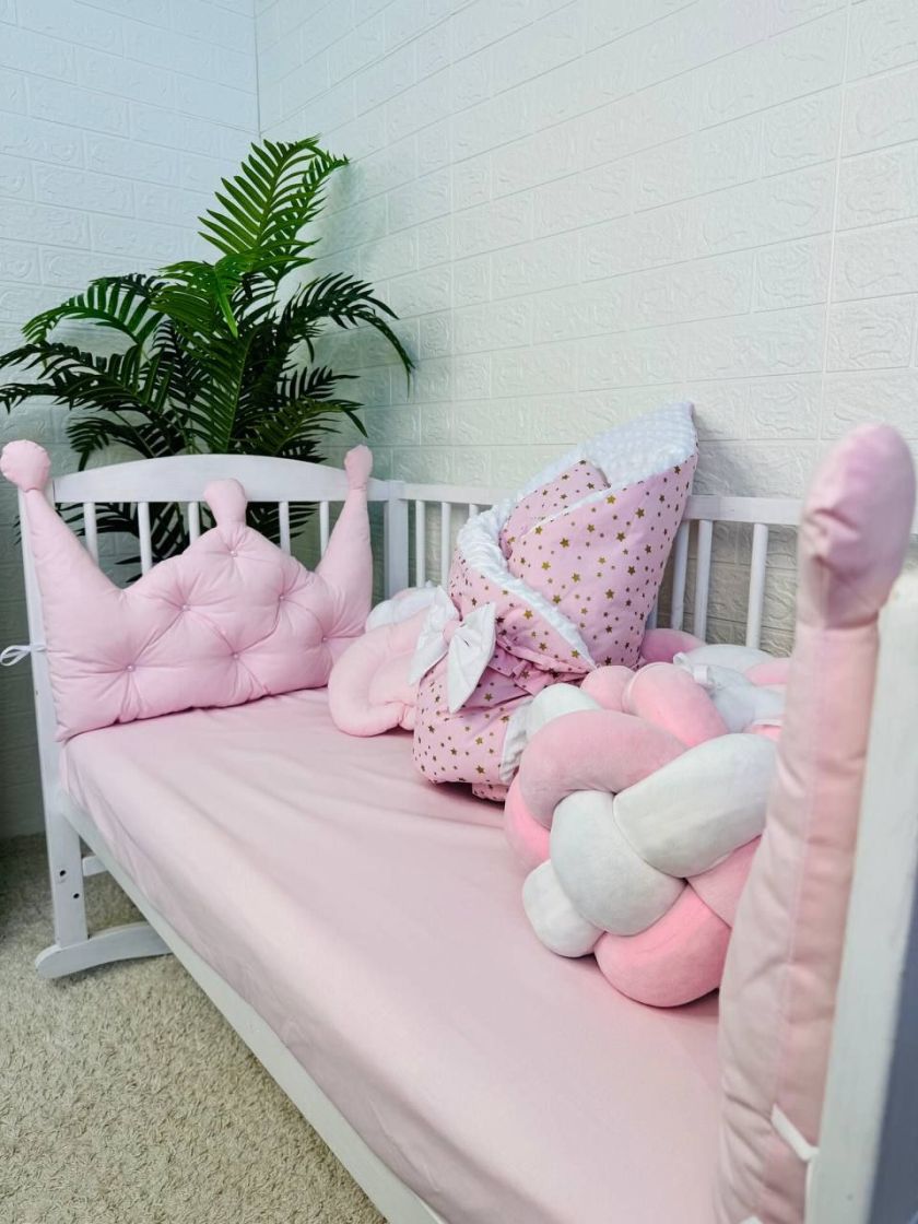 ❤ Набір у ліжко 2 корони 2 коси. Колір - Рожевий (#31171677) ✓ Anna Konvert