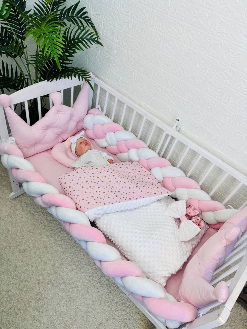 ❤ Набір у ліжко 2 корони 2 коси. Колір - Рожевий (#31171677) ✓ Anna Konvert