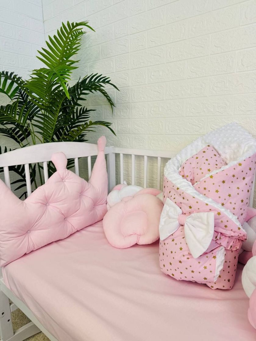 ❤ Набір у ліжко 2 корони 2 коси. Колір - Рожевий (#31171677) ✓ Anna Konvert