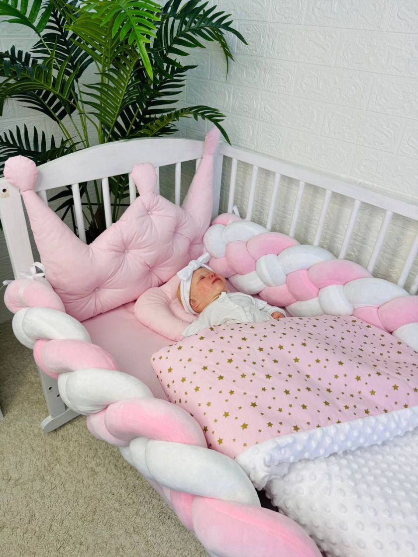 ❤ Набір у ліжко 2 корони 2 коси. Колір - Рожевий (#31171677) ✓ Anna Konvert