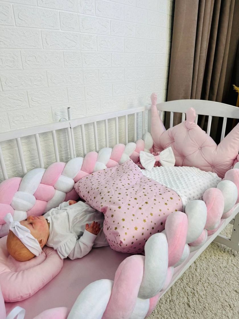 ❤ Набір у ліжко 2 корони 2 коси. Колір - Рожевий (#31171677) ✓ Anna Konvert