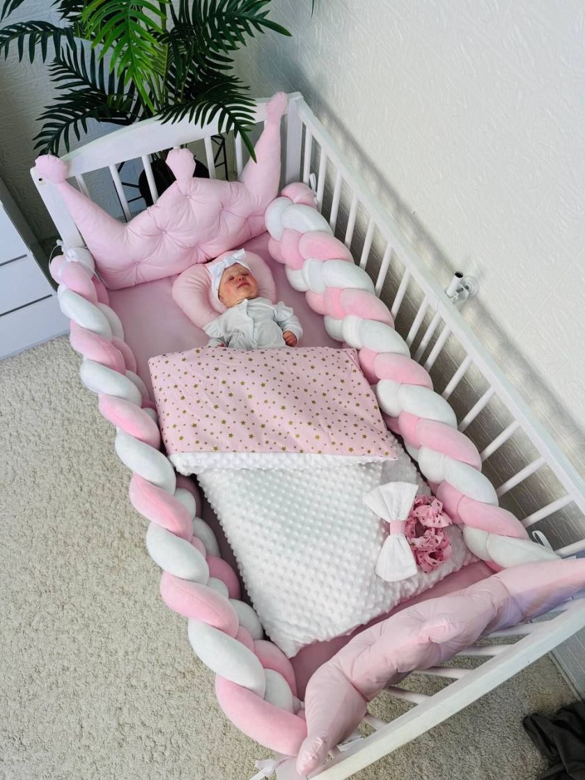 ❤ Набір у ліжко 2 корони 2 коси. Колір - Рожевий (#31171677) ✓ Anna Konvert