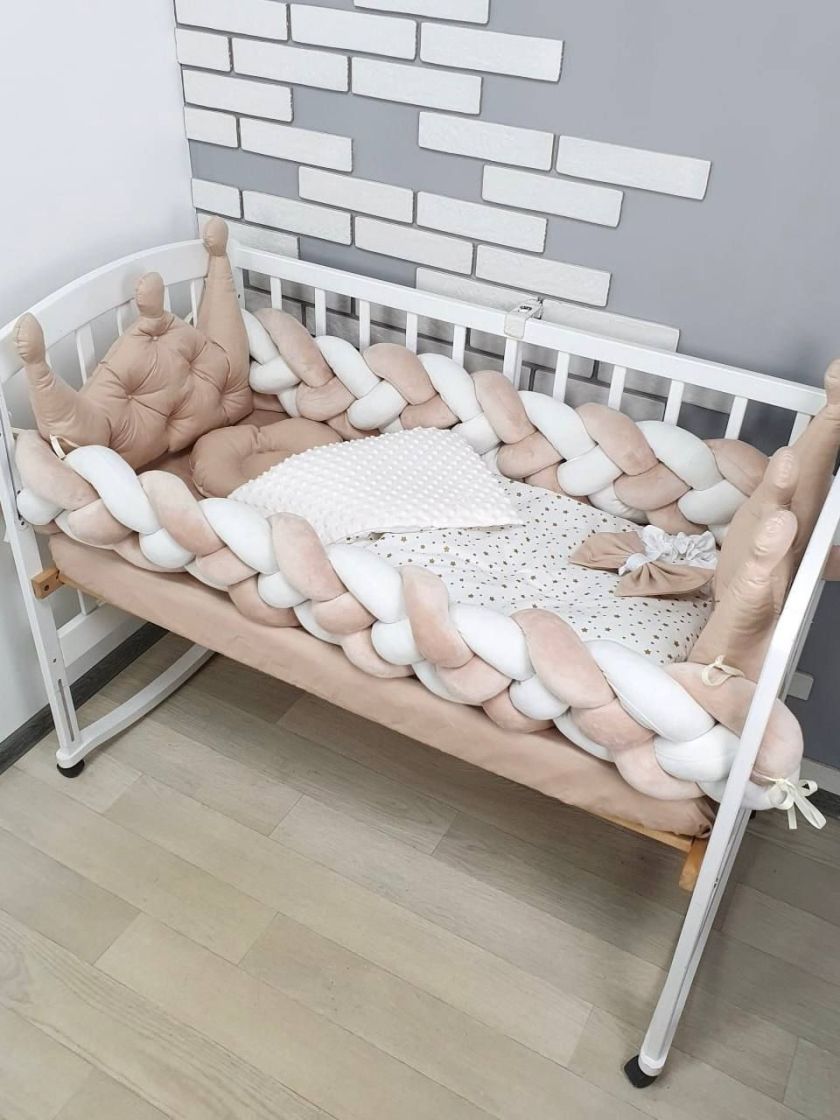 ❤ Набір у ліжко 2 корони 2 коси. Колір - Бежевий (#0216) ✓ Anna Konvert