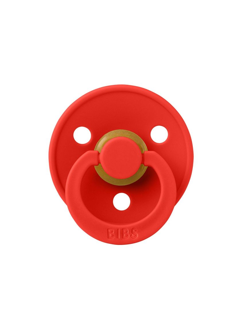 ❤ Соска пустушка BIBS Colour Latex Round (кругла). Колір - Candy Apple. Розмір - 0-6 міс (#100290) ✓ Anna Konvert
