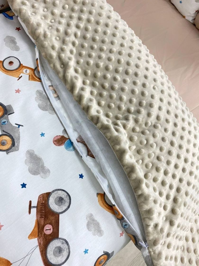 ❤ Набір з подушками на 4 боки Стандартний. Колір - Бежевий з ретро машинками (#45106205) ✓ Anna Konvert