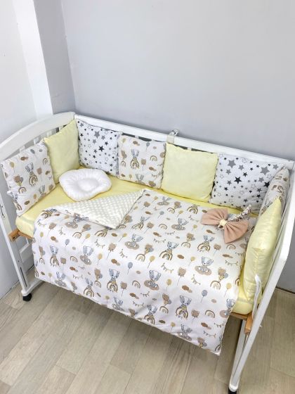 ❤ Набір з подушками на 4 боки Стандартний. Колір - Ведмедик на веселці молочний (#98681769) ✓ Anna Konvert 2