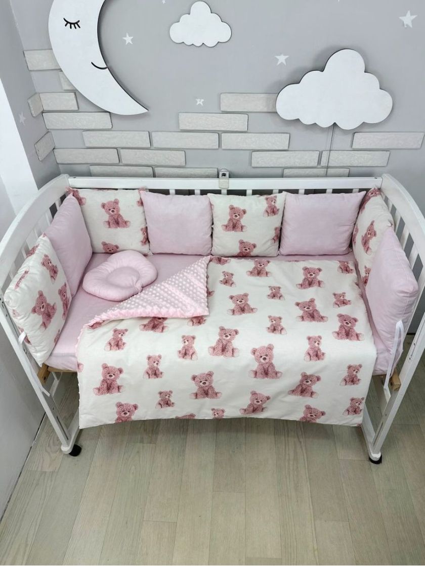 ❤ Набір з подушками на 4 боки Стандартний. Колір - Ведмедики Тедді рожеві великі (#34756172) ✓ Anna Konvert