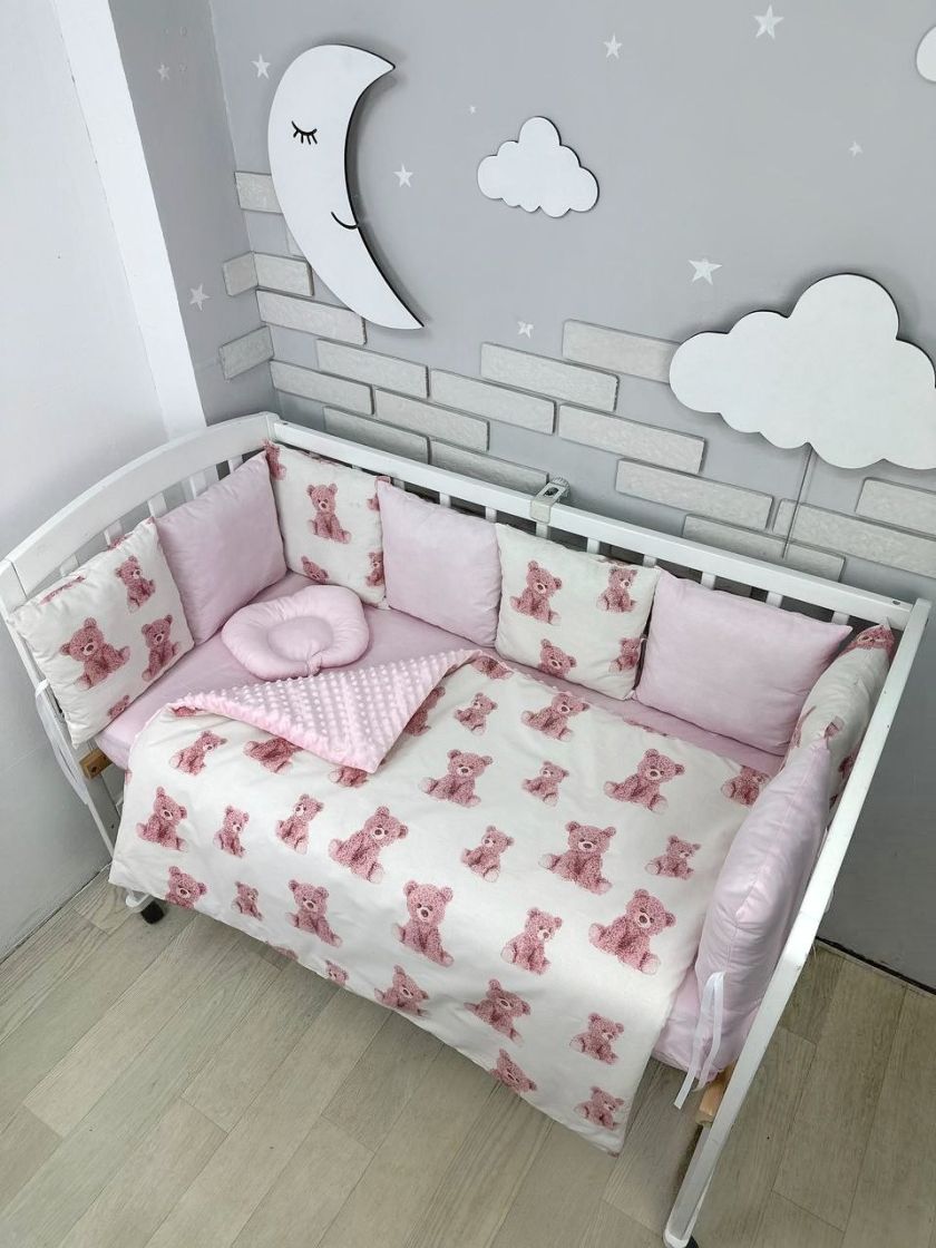 ❤ Набір з подушками на 4 боки Стандартний. Колір - Ведмедики Тедді рожеві великі (#34756172) ✓ Anna Konvert