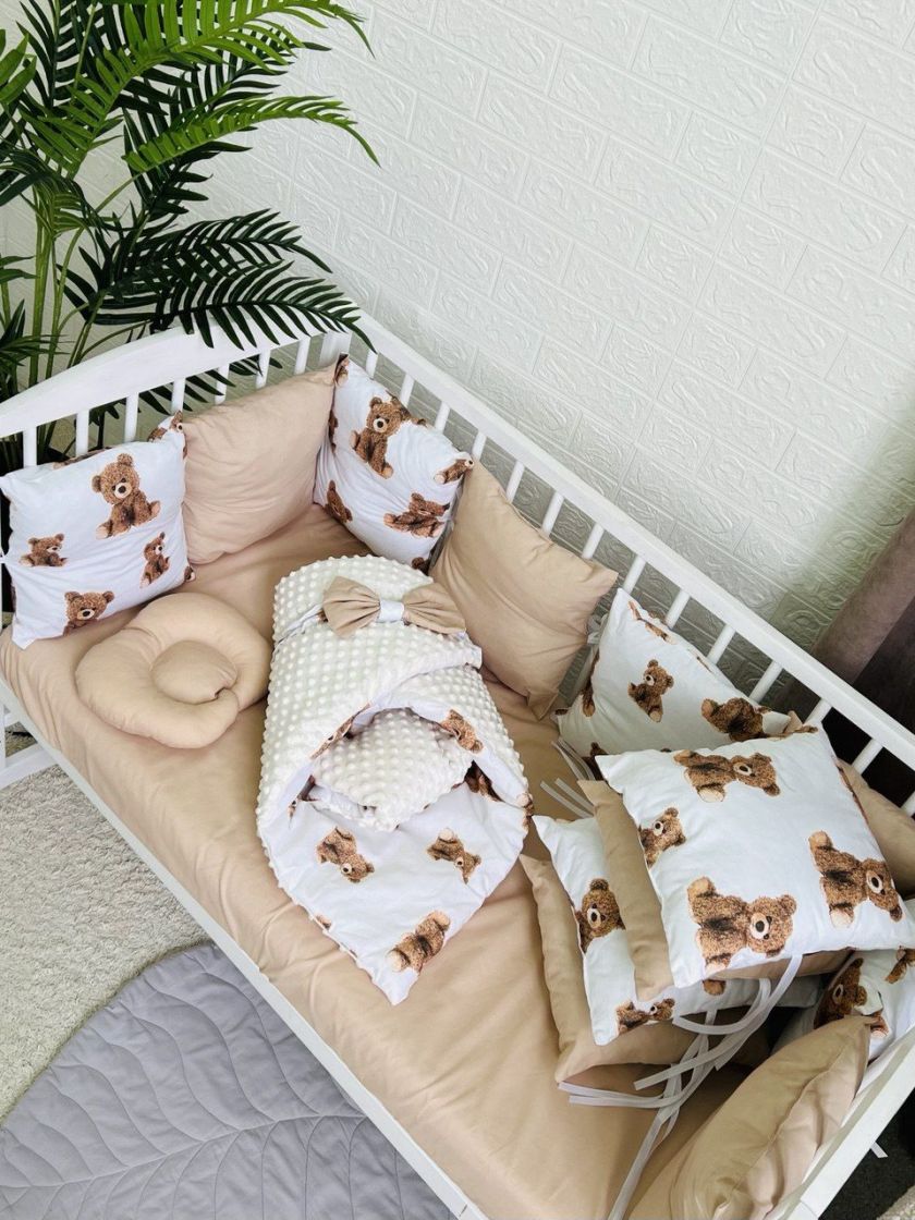 ❤ Набір з подушками на 4 боки Стандартний. Колір - Ведмедики Тедді шоколадні великі (#5291473) ✓ Anna Konvert