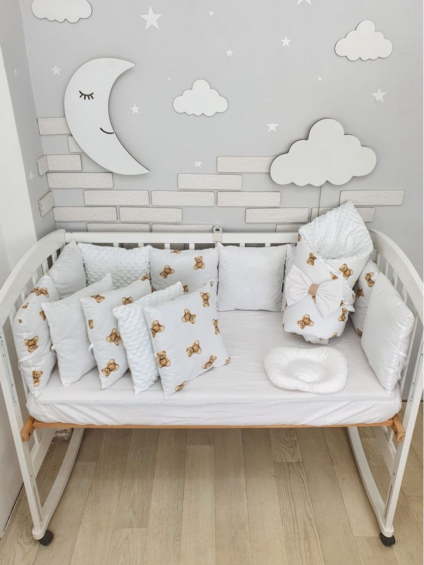 ❤ Набір з подушками на 4 боки Стандартний. Колір - Ведмежата дрібні білі (#23970866) ✓ Anna Konvert