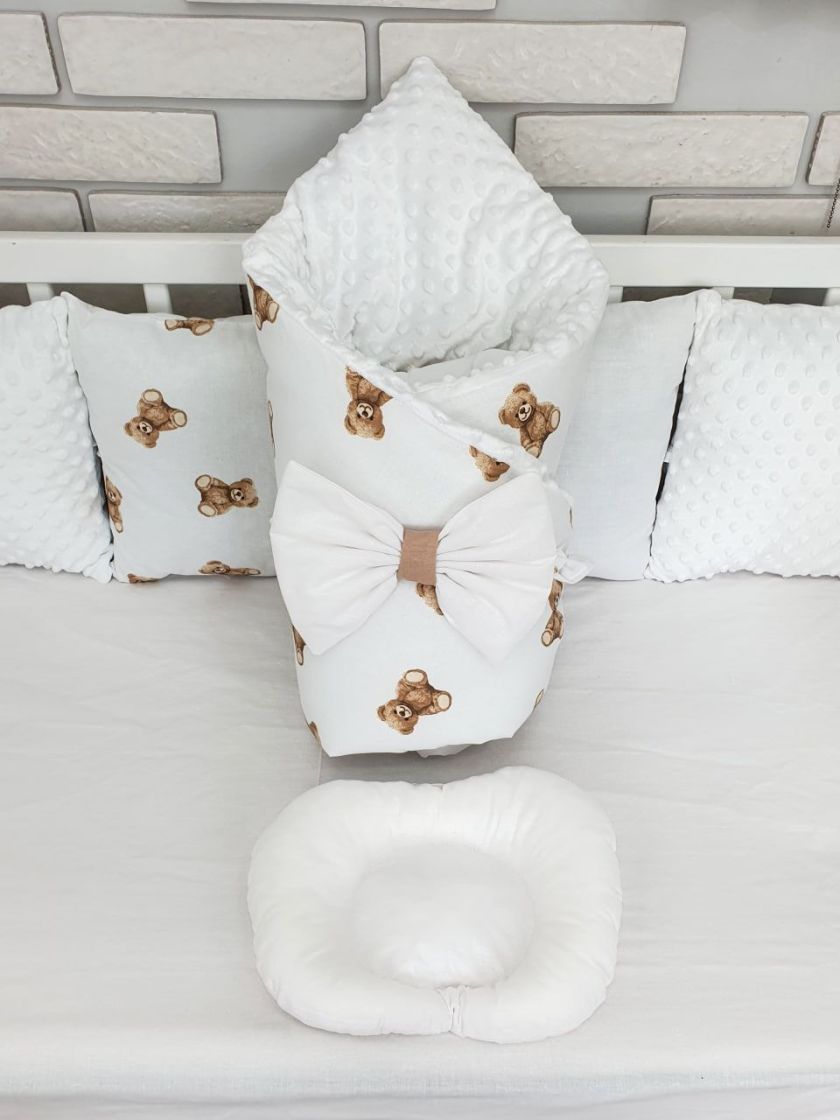 ❤ Набір з подушками на 4 боки Стандартний. Колір - Ведмежата дрібні білі (#23970866) ✓ Anna Konvert