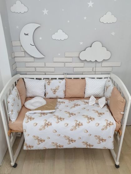 ❤ Набір з подушками на 4 боки Стандартний. Колір - Ведмедики з кульками бежеві (#81214361) ✓ Anna Konvert 2