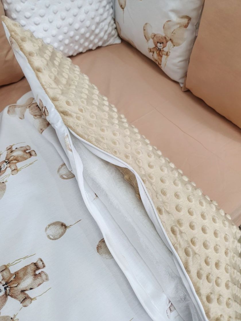 ❤ Набір з подушками на 4 боки Стандартний. Колір - Ведмедики з кульками бежеві (#81214361) ✓ Anna Konvert