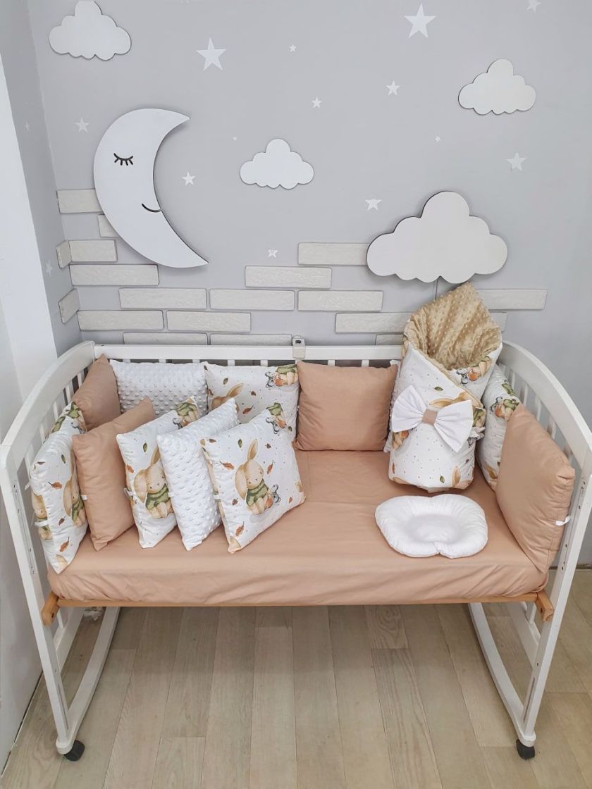 ❤ Набір з подушками на 4 боки Стандартний. Колір - Зайки великі бежеві (#81752433) ✓ Anna Konvert