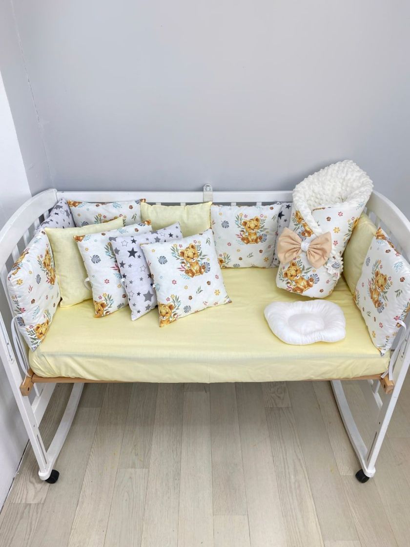 ❤ Набір з подушками на 4 боки Стандартний. Колір - Молочний з левенятами (#22112793) ✓ Anna Konvert