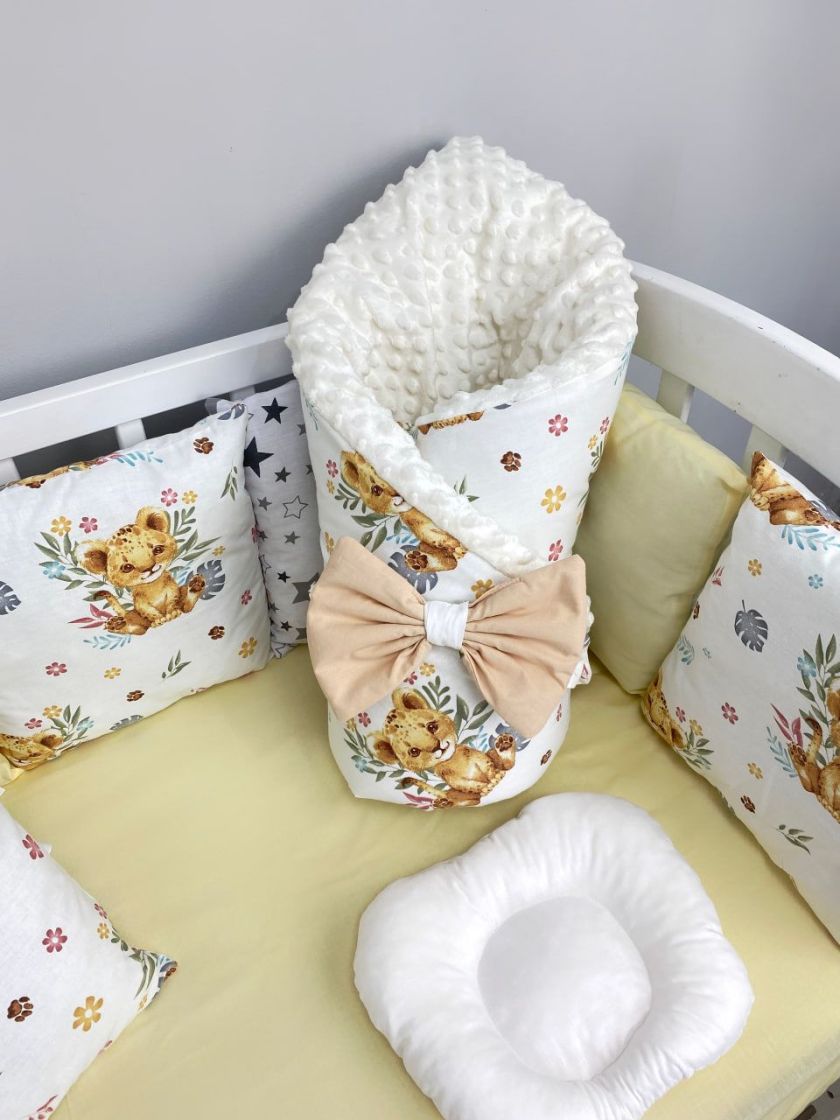 ❤ Набір з подушками на 4 боки Стандартний. Колір - Молочний з левенятами (#22112793) ✓ Anna Konvert