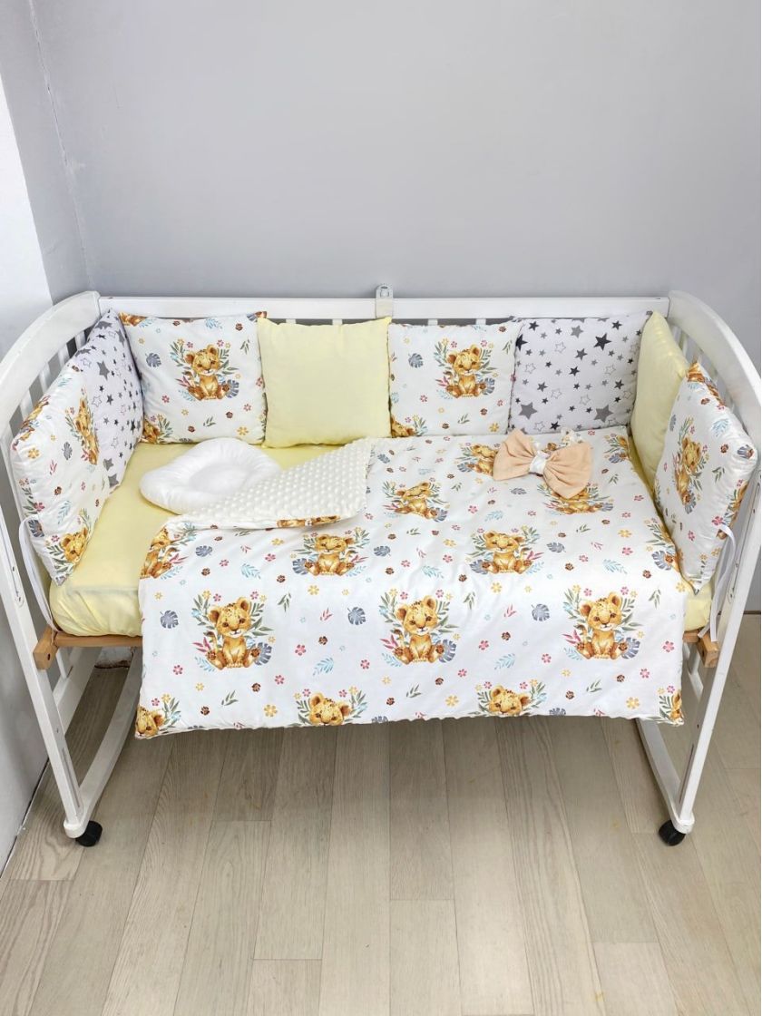 ❤ Набір з подушками на 4 боки Стандартний. Колір - Молочний з левенятами (#22112793) ✓ Anna Konvert