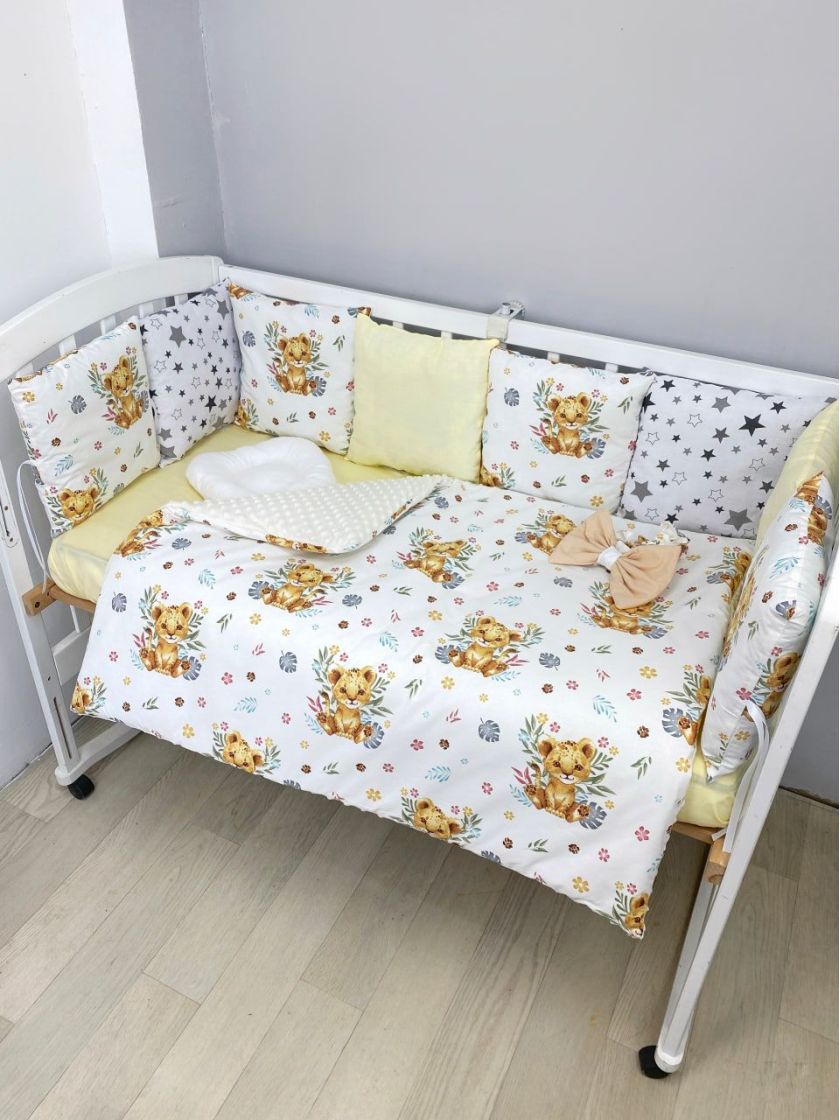 ❤ Набір з подушками на 4 боки Стандартний. Колір - Молочний з левенятами (#22112793) ✓ Anna Konvert