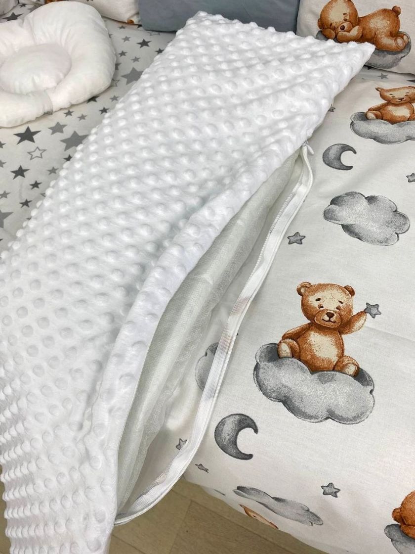 ❤ Набір з подушками на 4 боки Стандартний. Колір - Сіро-білий з ведмедиками на хмаринці (#98292460) ✓ Anna Konvert