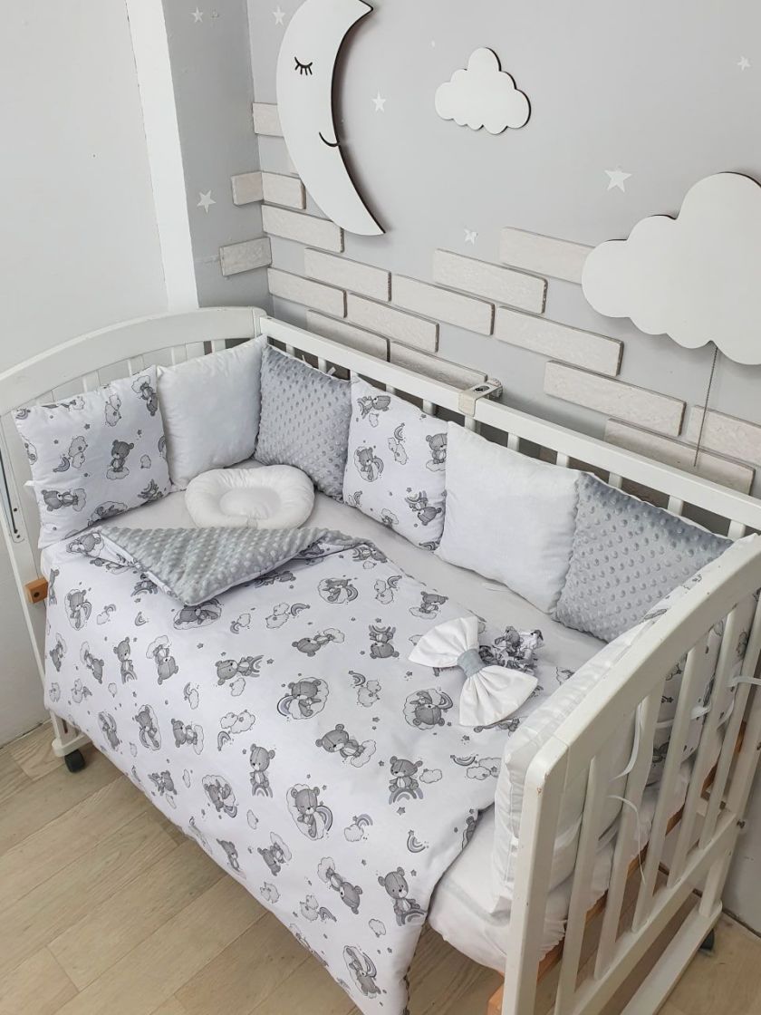 ❤ Набір з подушками на 4 боки Стандартний. Колір - Ведмедик на веселці сірий (#52797747) ✓ Anna Konvert