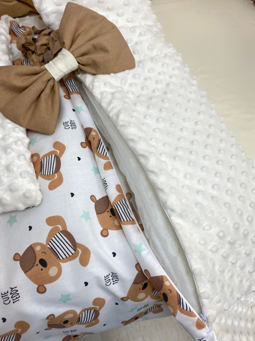 ❤ Набір "Стьоганка" з суцільними бортиками на 4 сторони. Колір - Шоколадний з ведмедиками (#39440727) ✓ Anna Konvert