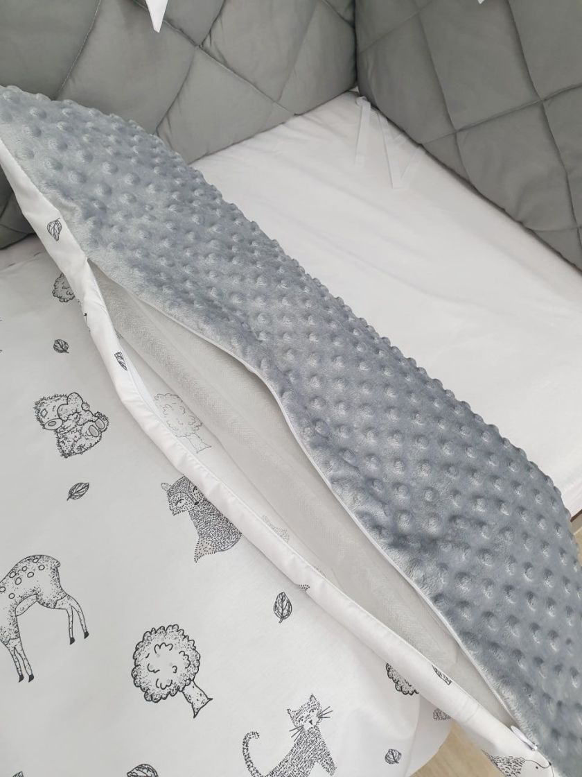 ❤ Набір "Стьоганка" з суцільними бортиками на 4 сторони. Колір - Сірий зі звірятами контур (#89795190) ✓ Anna Konvert