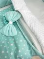 ❤ Набір "Стьоганка" з суцільними бортиками на 4 сторони. Колір - М'ятний з зірочками на ковдрі (#83844773) ✓ Anna Konvert