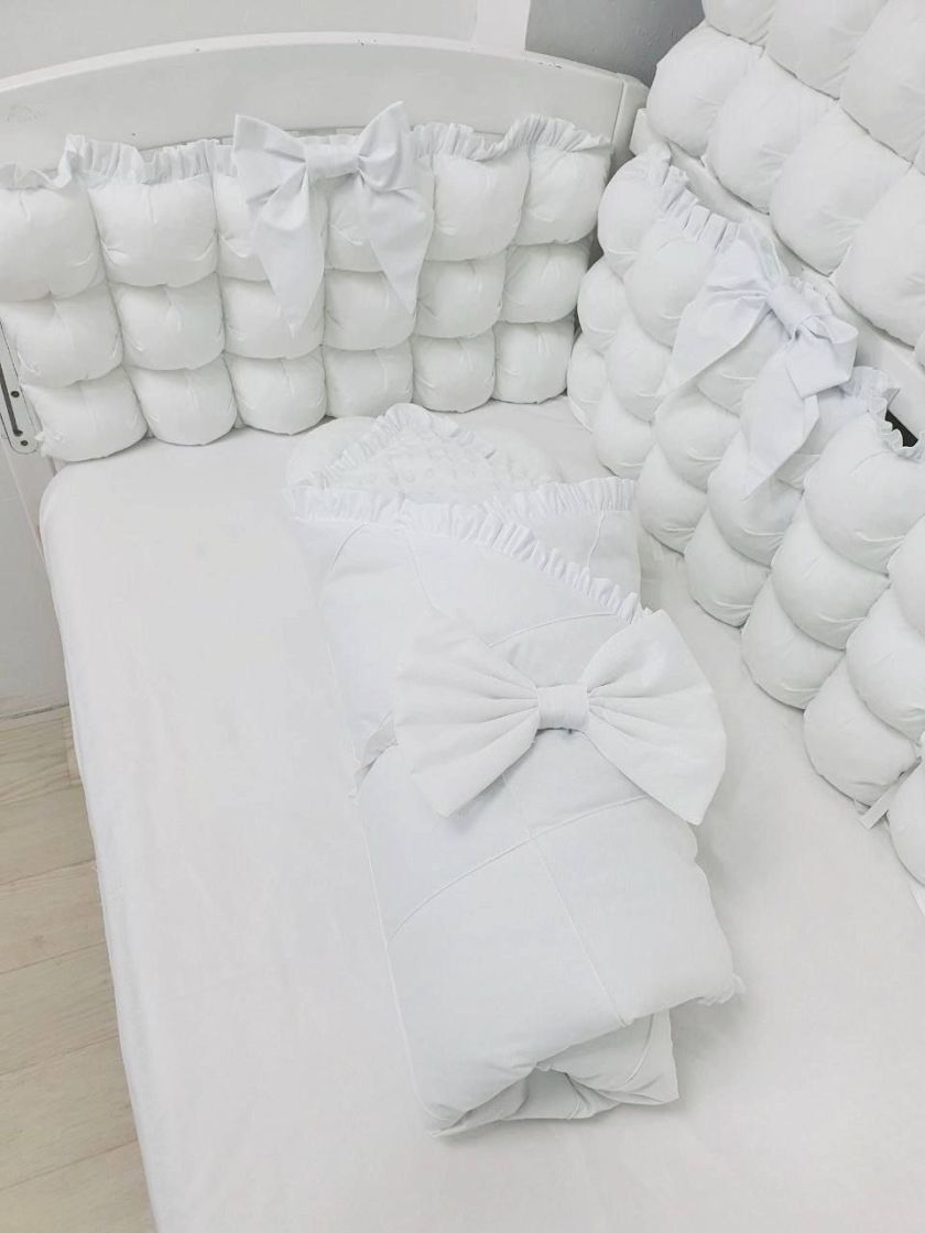 ❤ Набір з суцільними бортиками "Бомбон". Колір - Білі бомбони (#23512171) ✓ Anna Konvert