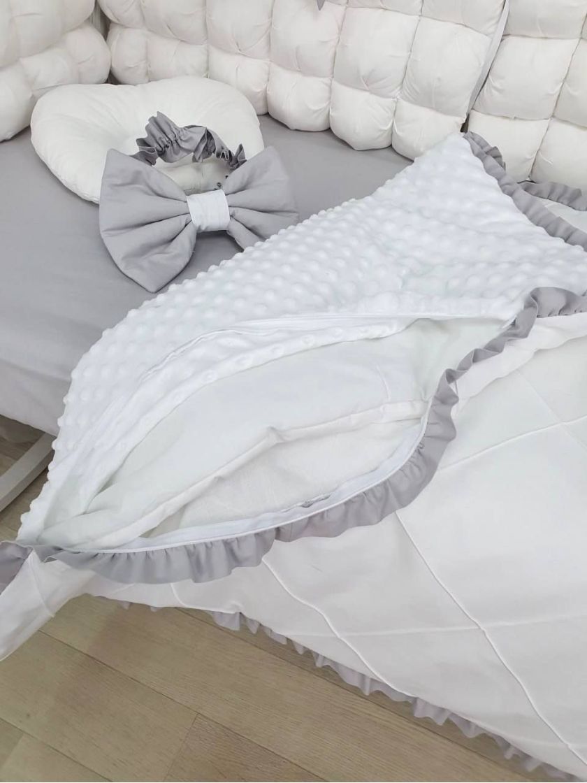 ❤ Набір з суцільними бортиками "Бомбон" Порше. Колір - Біло-сірий (#4072920) ✓ Anna Konvert