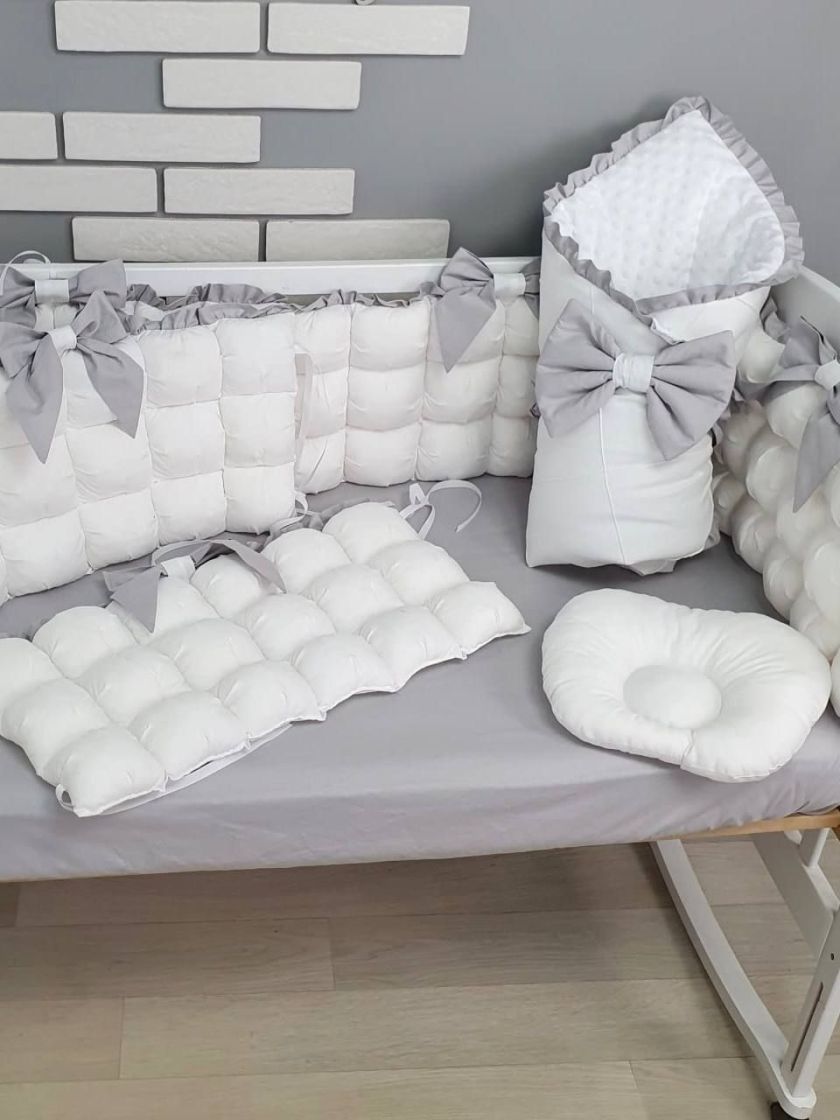 ❤ Набір з суцільними бортиками "Бомбон" Порше. Колір - Біло-сірий (#4072920) ✓ Anna Konvert