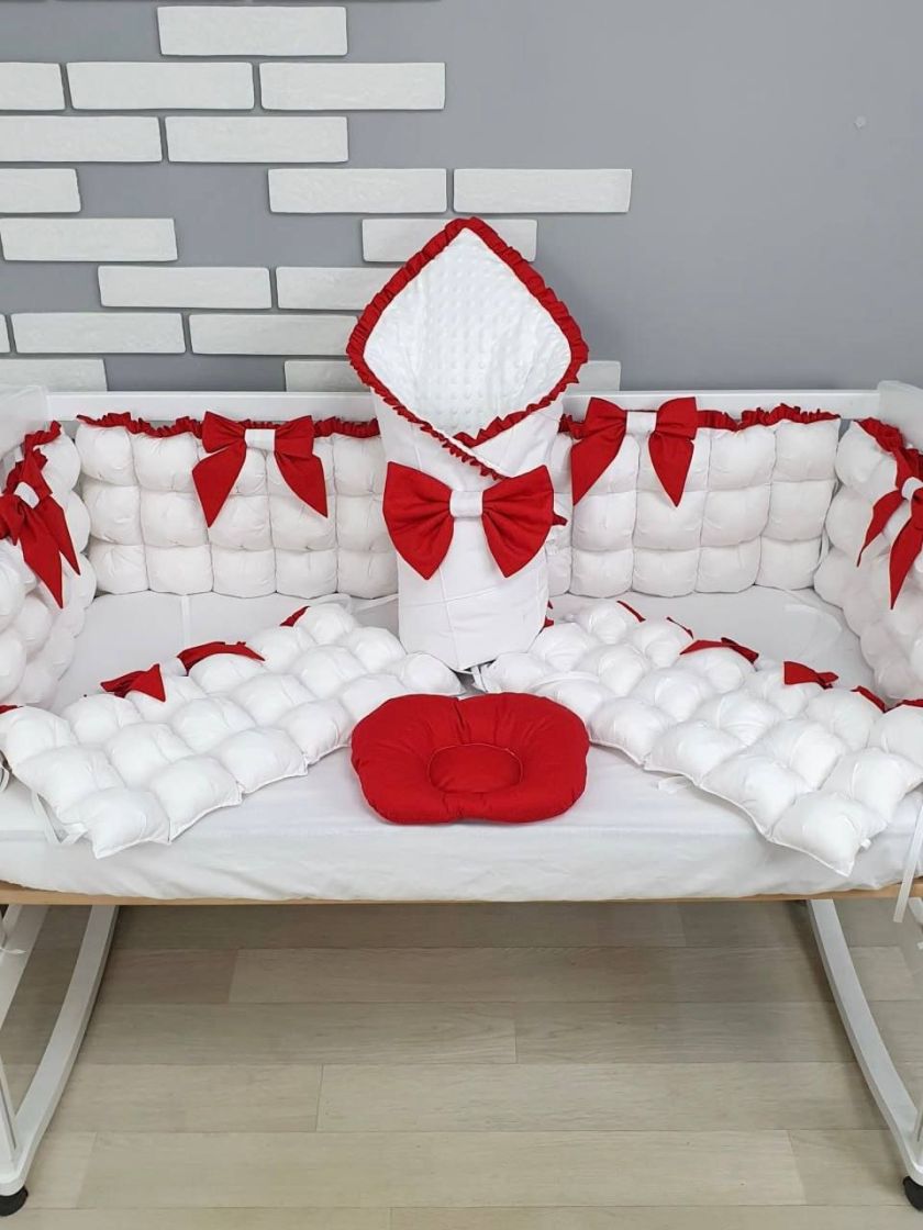 ❤ Набір з суцільними бортиками "Бомбон" Порше. Колір - Біло-червоний (#50313657) ✓ Anna Konvert