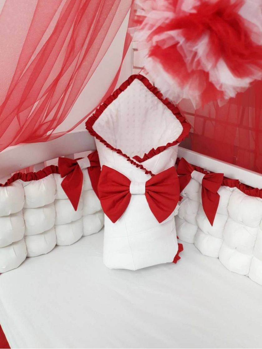 ❤ Набір з суцільними бортиками "Бомбон" Порше. Колір - Біло-червоний (#50313657) ✓ Anna Konvert