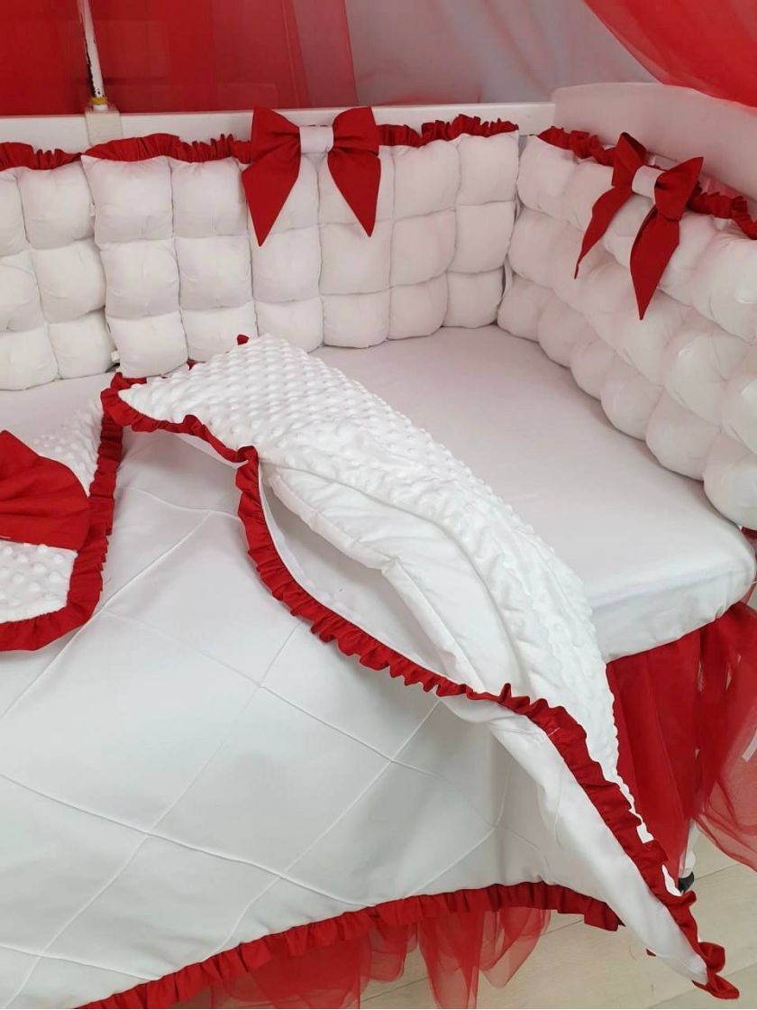 ❤ Набір з суцільними бортиками "Бомбон" Порше. Колір - Біло-червоний (#50313657) ✓ Anna Konvert