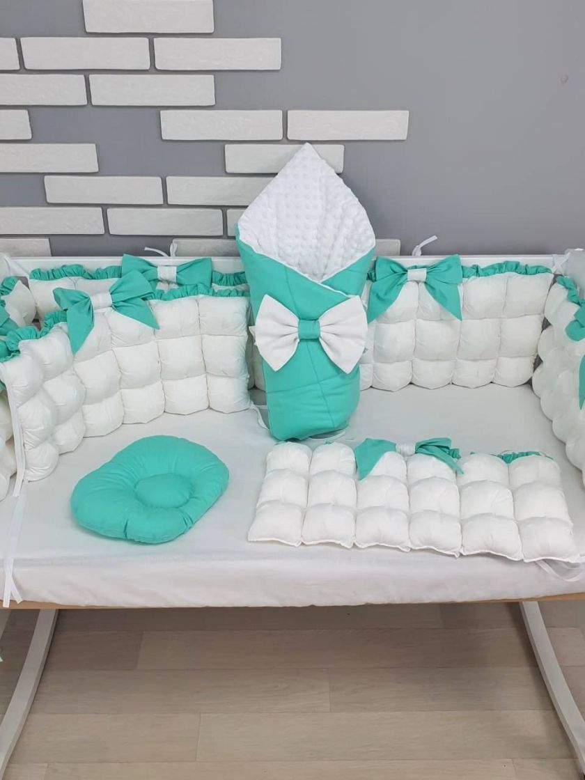 ❤ Набір з суцільними бортиками "Бомбон" Порше. Колір - Біло-м'ятний (#37266341) ✓ Anna Konvert