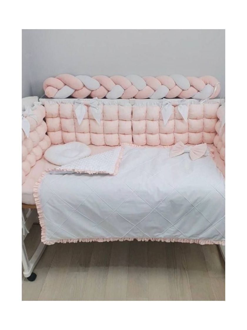 ❤ Набір з суцільними бортиками "Бомбон" Порше. Колір - Біло-персиковий (#64966011) ✓ Anna Konvert