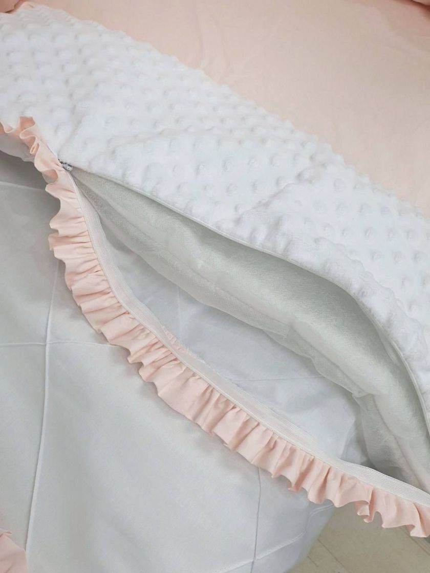 ❤ Набір з суцільними бортиками "Бомбон" Порше. Колір - Біло-персиковий (#64966011) ✓ Anna Konvert