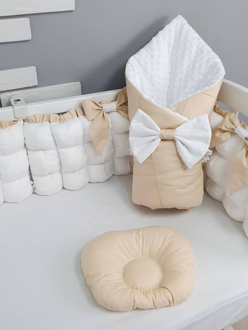 ❤ Набір з суцільними бортиками "Бомбон" Порше. Колір - Біло-бежевий (#0200) ✓ Anna Konvert